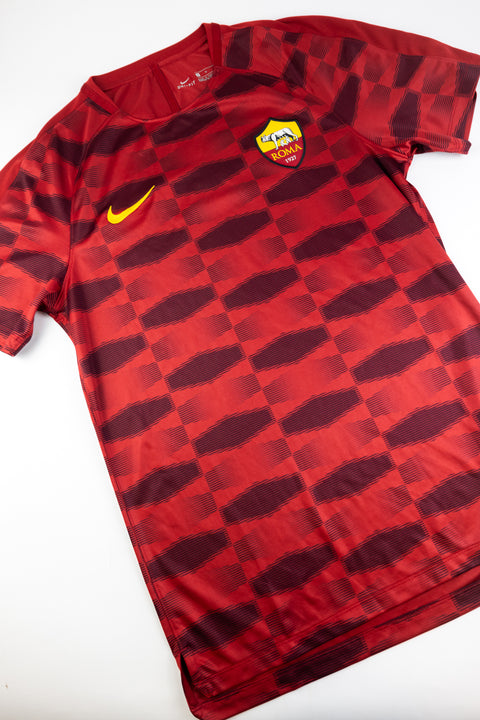 AS Roma 2017-18 pre-match shirt made by nike size Medium