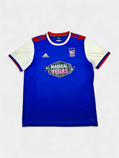 Ipswich Town 2018-2019 Football Shirt made by Adidas size Large.