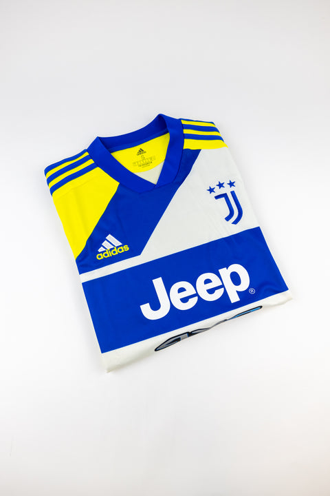 Juventus 2021-22 Third football shirt made by Adidas available in Small and Medium sizes.