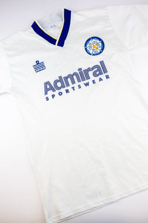 Leeds United 1992-93 Football Shirt Made by Admiral Size Small
