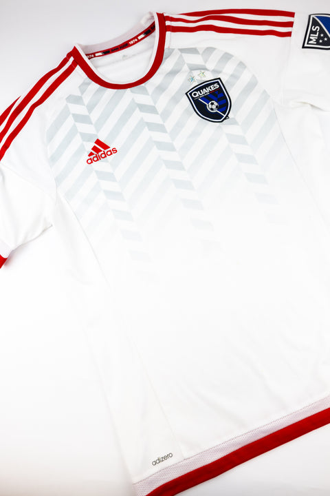 San Jose Earthquakes 2015-16 Football Shirt Made by Adidas Size Medium